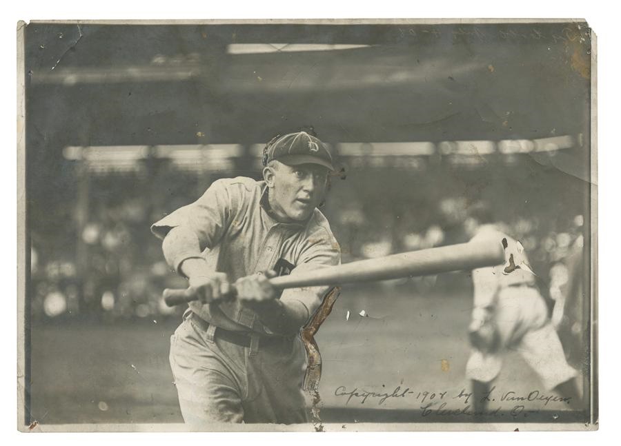 Sports Fine Art - Exceptional Ty Cobb Photo Signed by Louis Van Oeyen with Verso Letter To Ty Cobb