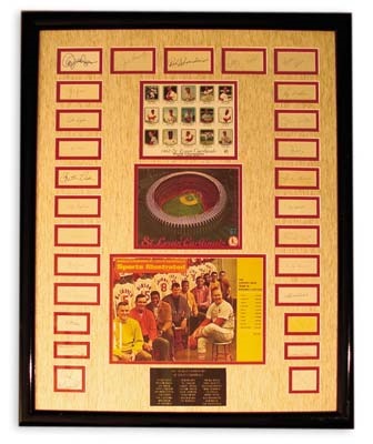 - World Champions 1967 St. Louis Cardinals Signature Display (35x43" framed)