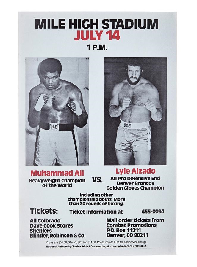 Muhammad Ali & Boxing - 1979 Muhammad Ali Vs. Lyle Alzado On Site Poster