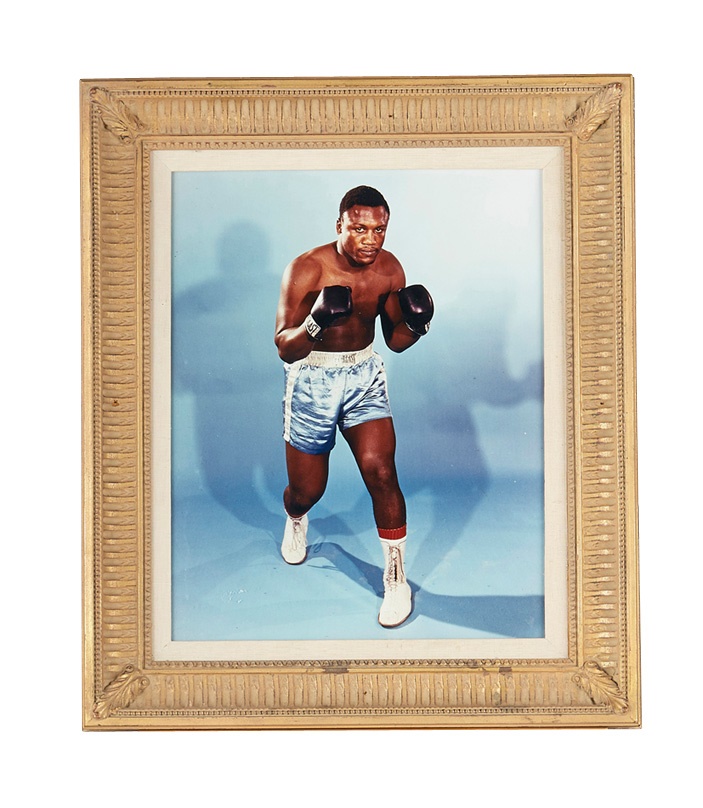 Muhammad Ali & Boxing - Exceptional Joe Frazier Color Photograph Hung in Broad Street Gym