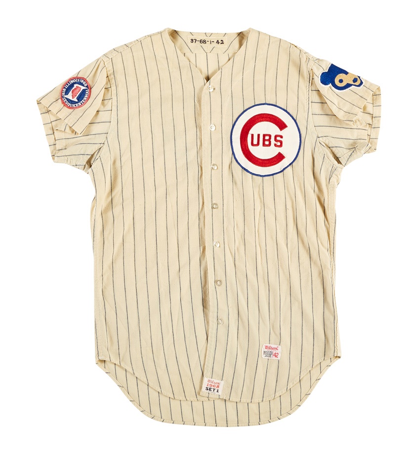 Baseball Equipment - 1968 Chicago Cubs Flannel Home Jersey