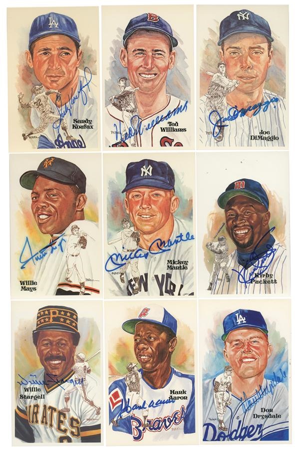 Baseball Autographs - Perez-Steele Complete Matched HOF Set with 77 Signed Cards