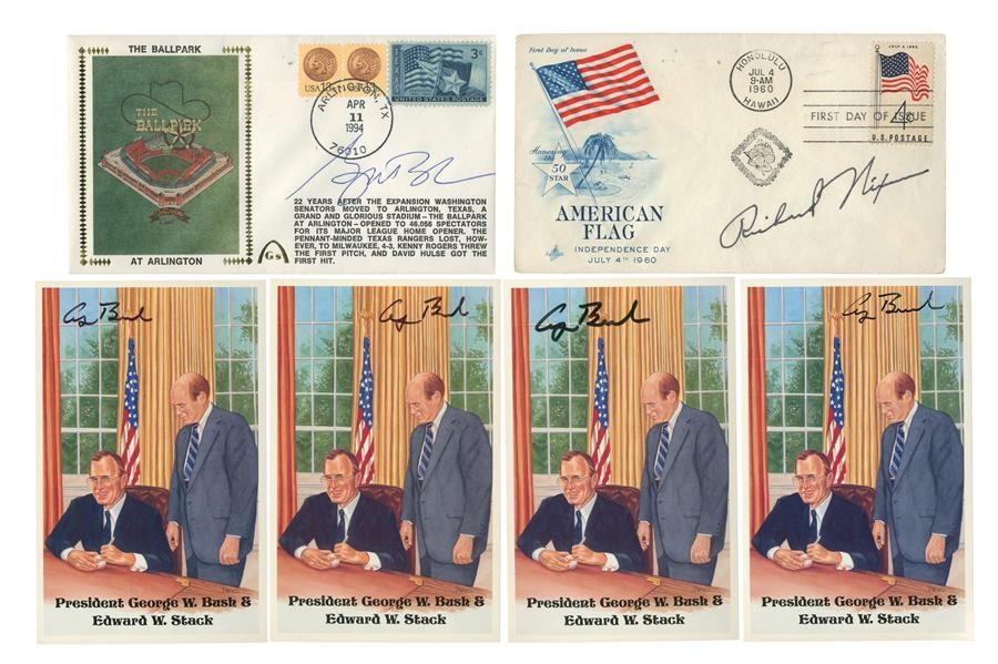 Baseball Autographs - Perez-Steele George Bush Collection and Presidential Gateway Cover (6)