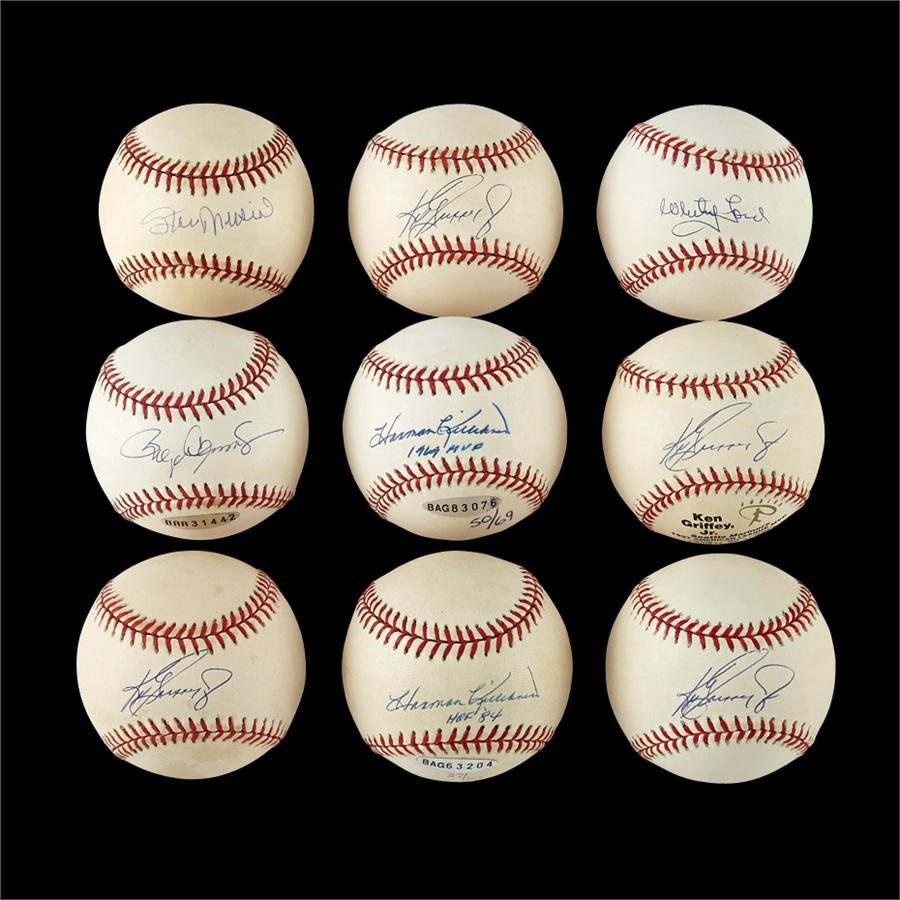 UDA Baseball Signed Collection Including Musial and Griffey (9)