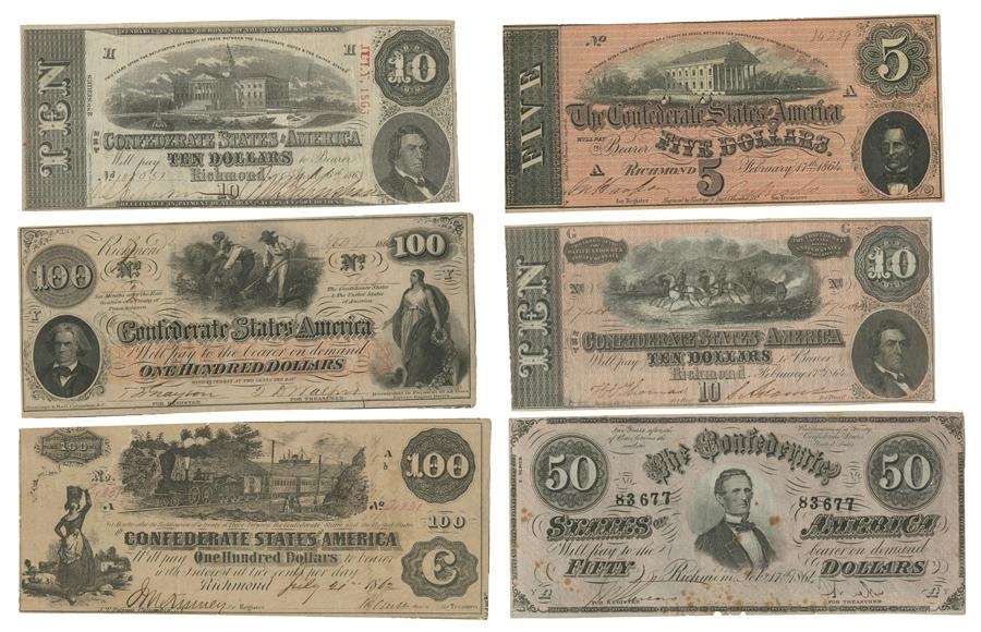 - Civil War Currency Collection of Richmond Notes (35)