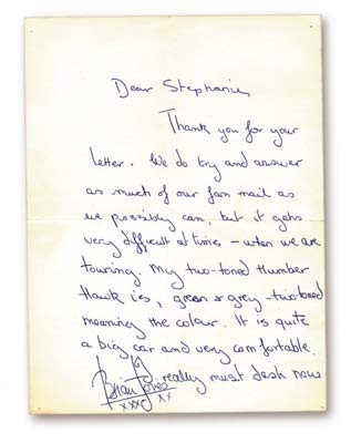 - Rolling Stones Brian Jones Letter (5x7")
