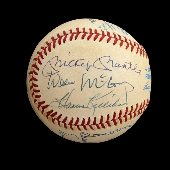 Baseball Autographs - 500 Home Run Club Signed Baseball Including Mantle & Williams