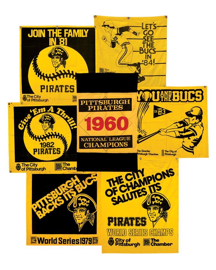 - Pittsburgh Pirates Street Pole Banners Including 1960 & 1979 World Series (6)