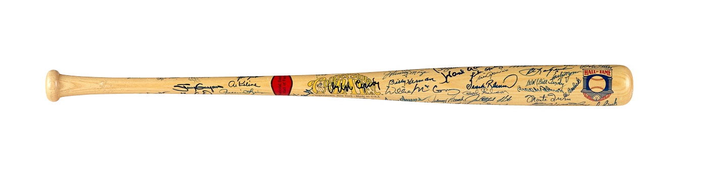HOF Signed Baseball Bat Including Mantle, Williams, Koufax & More