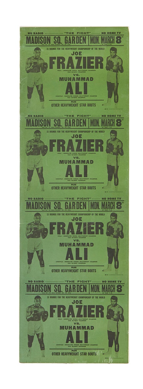 Muhammad Ali & Boxing - Ali-Frazier Uncut Sheet