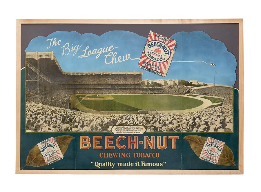 Ruth and Gehrig - Yankee Stadium 1926 World Series Beech-Nut Tobacco Tri-Fold