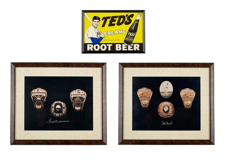 - Ted Williams and Stan Musial Signed Displays (3)