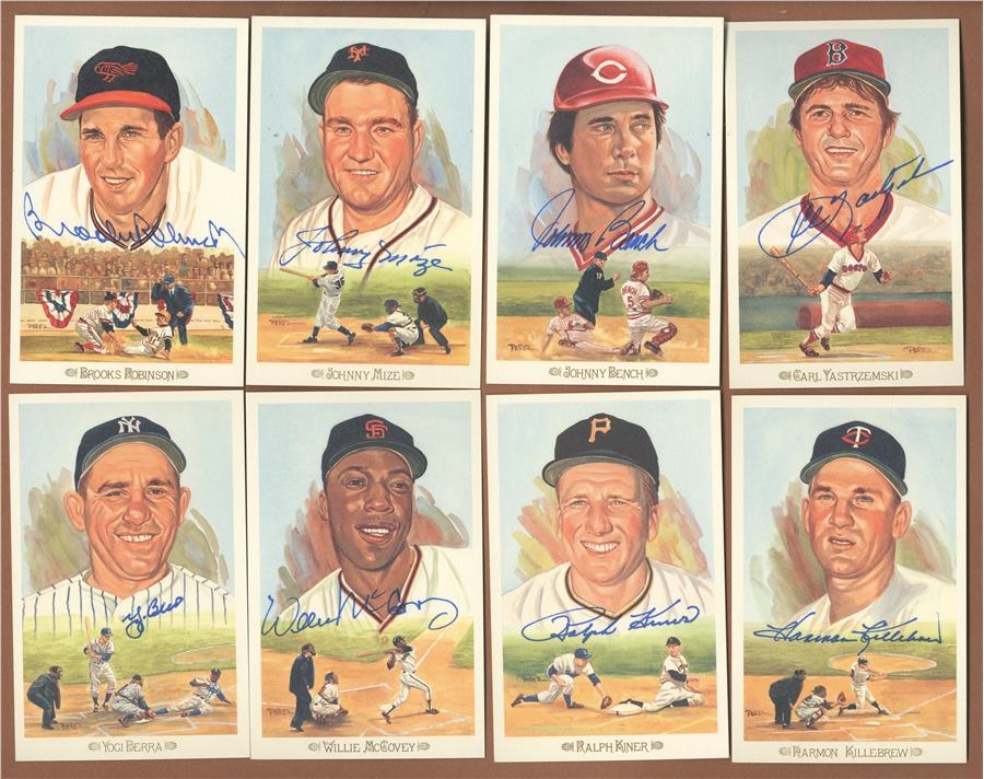 Baseball Autographs - 1989 Perez-Steele Celebration Set Pair With 76 Autographs Including Williams, Aaron & Stargell (2)