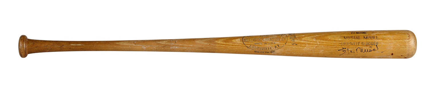 Baseball Equipment - Early 1960s Stan Musial Signed Game-Model Bat