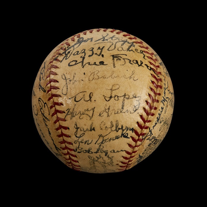 - 1934 Brooklyn Dodgers Team-Signed Baseball with Len Koenecke