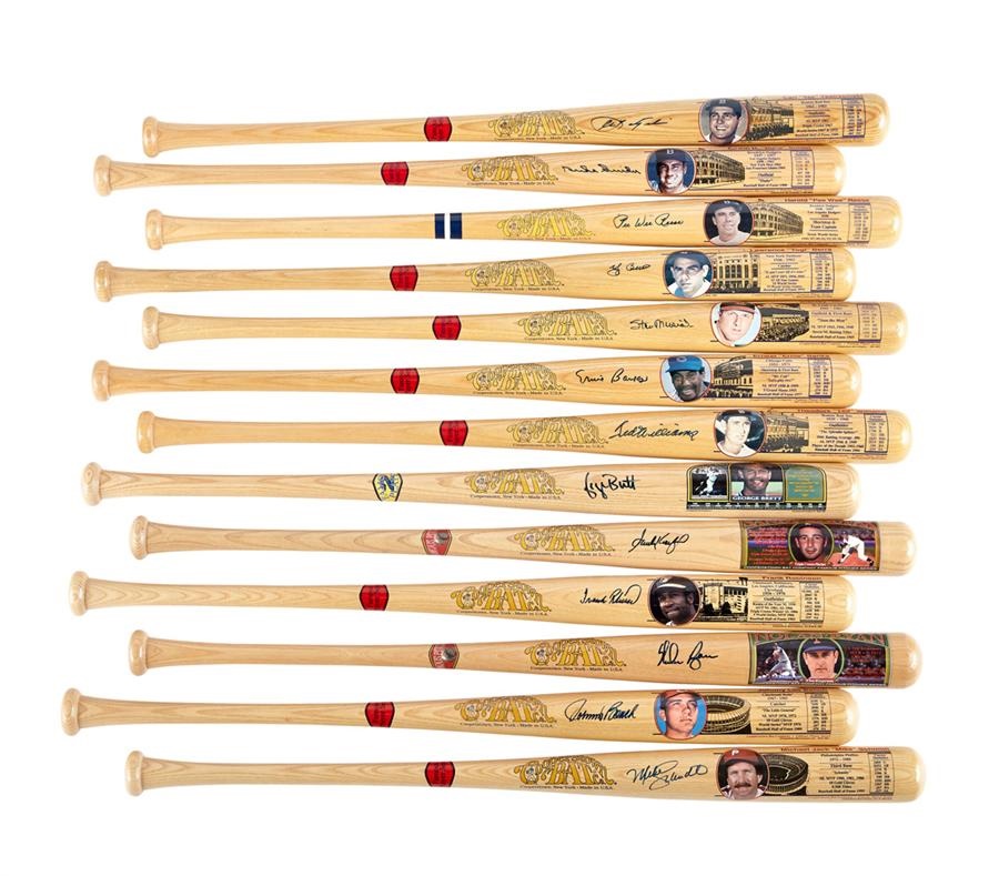 Baseball Autographs - Cooperstown Famous Player Series Signed Bats (13)