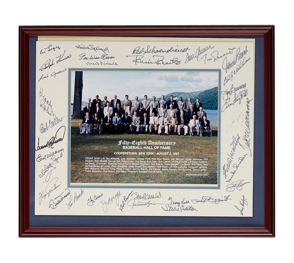 Baseball Autographs - 1997 Baseball Hall of Fame Signed Photograph