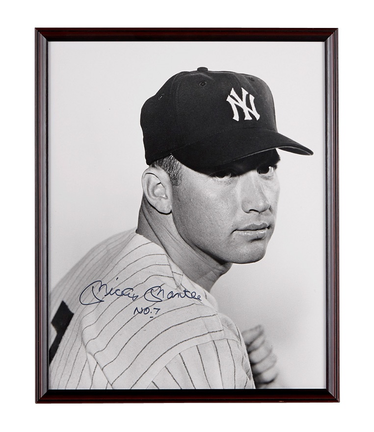 Mantle and Maris - Mickey Mantle Signed Portrait Photograph