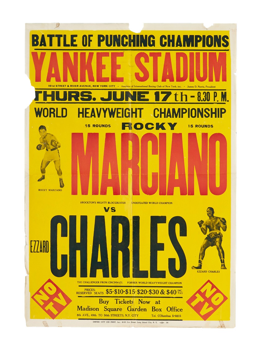 Rocky Marciano vs. Ezzard Charles On-Site Poster