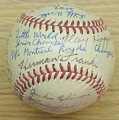 - 1946 Montreal Royals Baseball with Jackie Robinson
