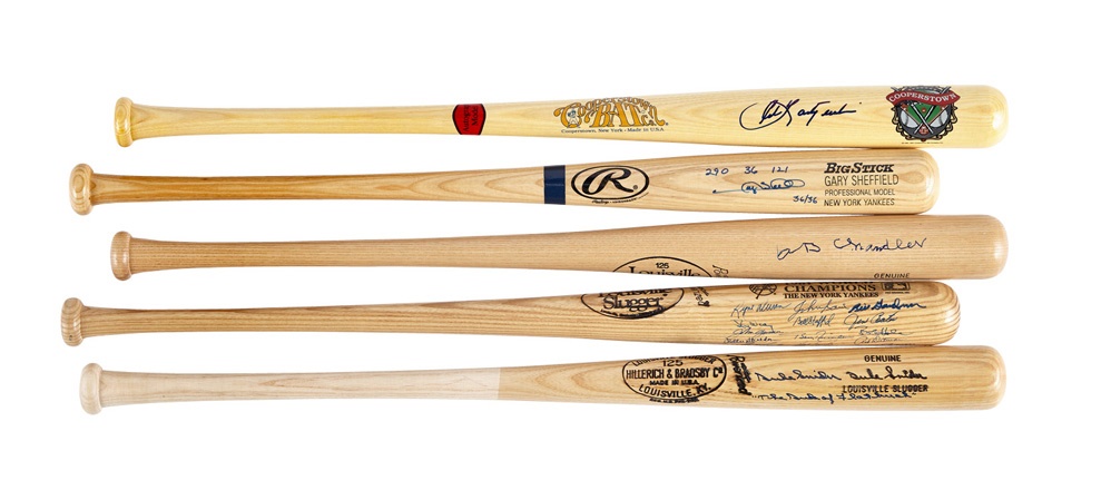 Baseball Autographs - Signed Baseball Bats Including 1961 Yankees Reunion, Murray and Ferrell (15)