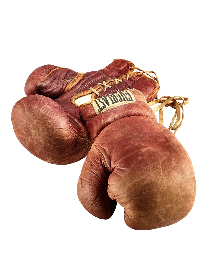 Muhammad Ali & Boxing - Joe Louis Gloves from Mannie Seamon
