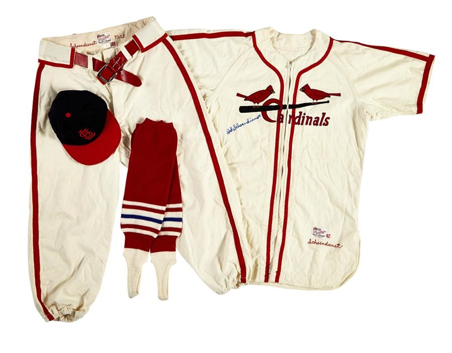 Red Schoendienst Equipment - 1950s St. Louis Cardinals Uniform