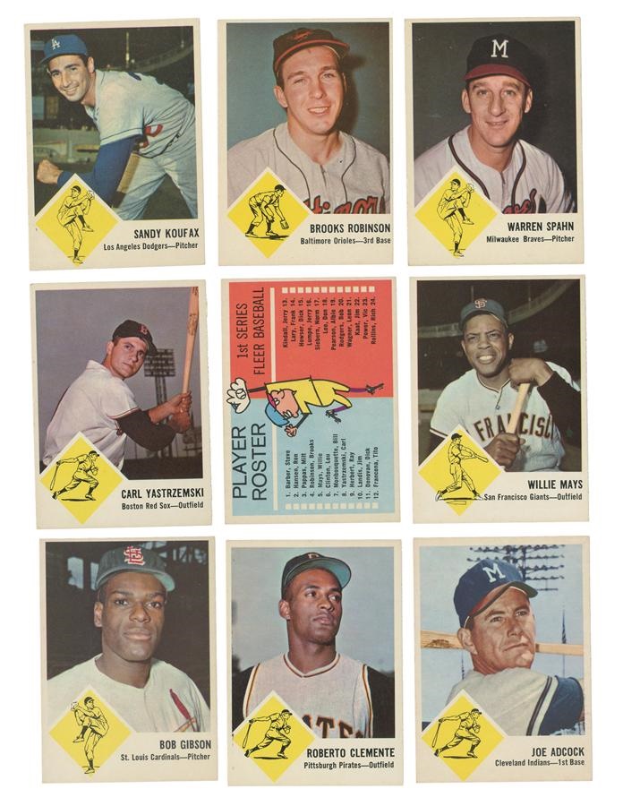 1963 Fleer Baseball Card Complete Set (67)