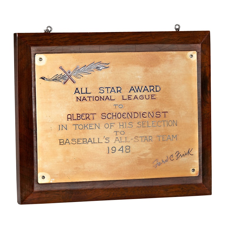 - 1948 All-Star Game Award Plaque
