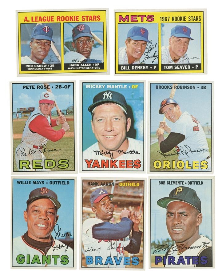 1967 Topps Baseball Card Complete Set High Grade (609)