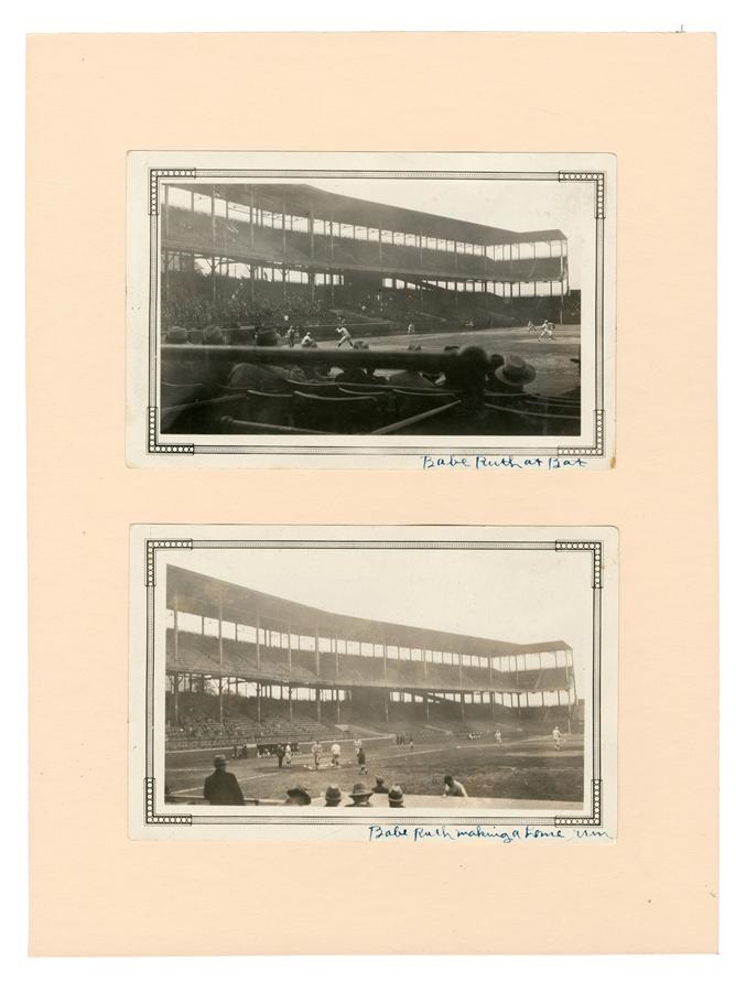 Ruth and Gehrig - Babe Ruth Hits a Home Run Photographs (2)