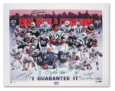 - 1969 New York Jets Team Signed Print