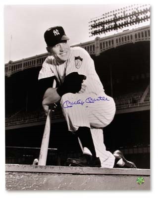 - Mickey Mantle Signed Large Photograph (14x18")