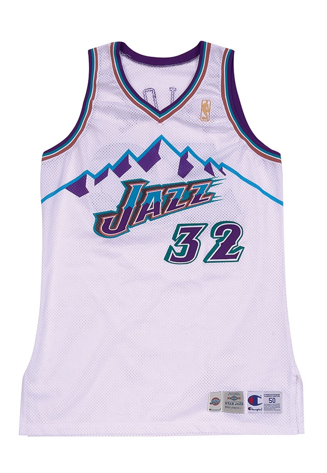 - 1996-97 Karl Malone Utah Jazz Game Worn Jersey