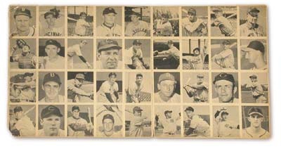 - 1948 Bowman Baseball Uncut Sheet