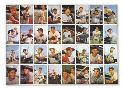 - 1953 Bowman Color Baseball Uncut Sheet