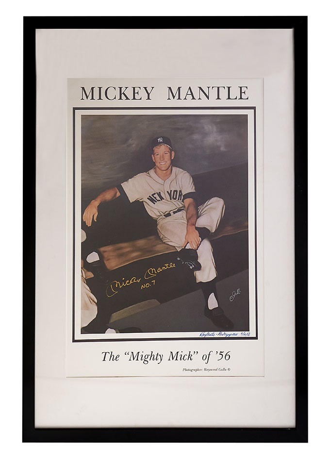 - Mickey Mantle Signed and Inscribed Ray Gallo Poster