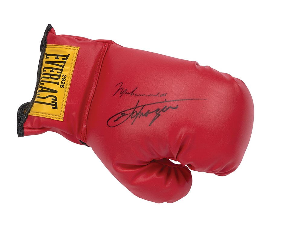 The Neiman Collector - Muhammad Ali and Joe Frazier Signed Boxing Glove