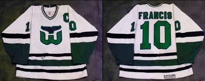 - 1980's Ron Francis Hartford Whalers Game Worn Jersey