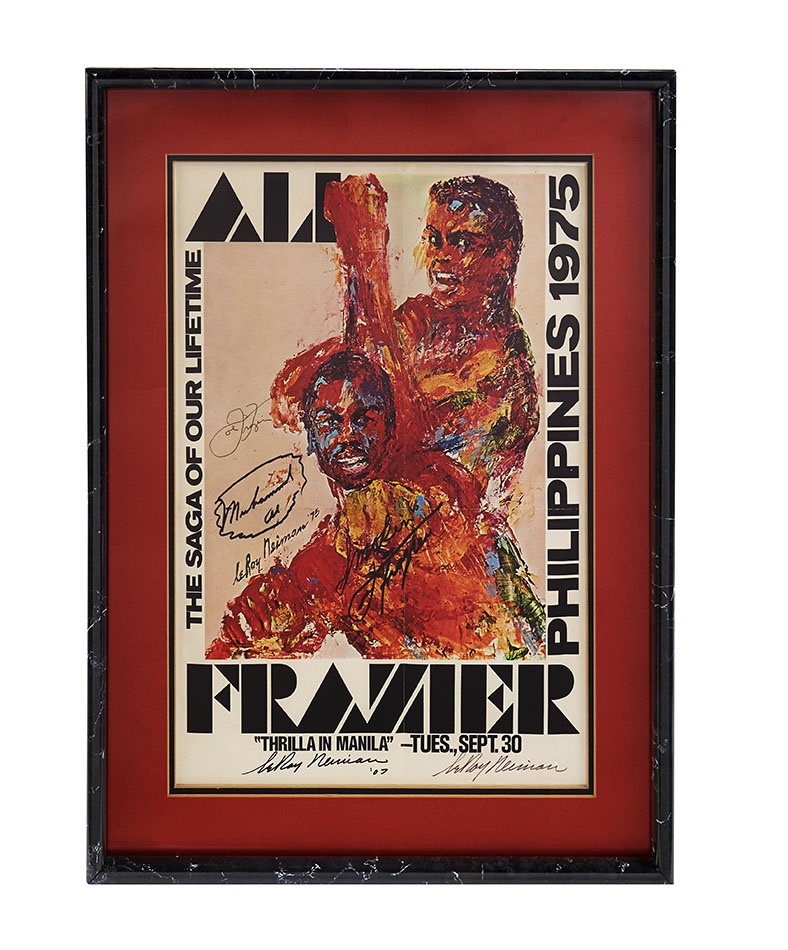 - Muhammad Ali, Joe Frazier and LeRoy Neiman Signed Poster