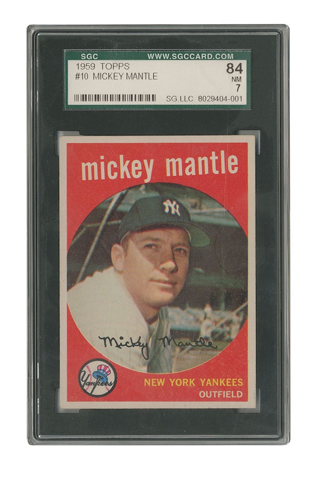 - 1959 Topps Mickey Mantle #10 SGC 84 NRMT 7