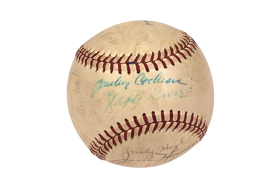 - 1931 Philadelphia Athletics and St. Louis Cardinals Reunion Signed Baseball