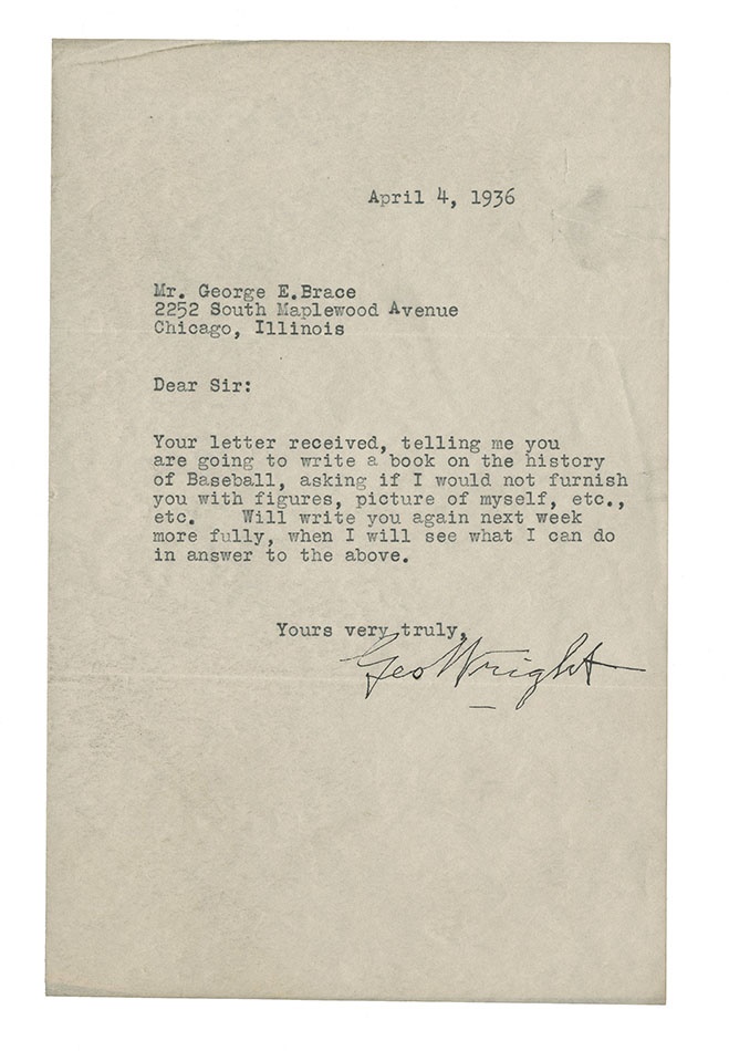 - 1936 George Wright Letter