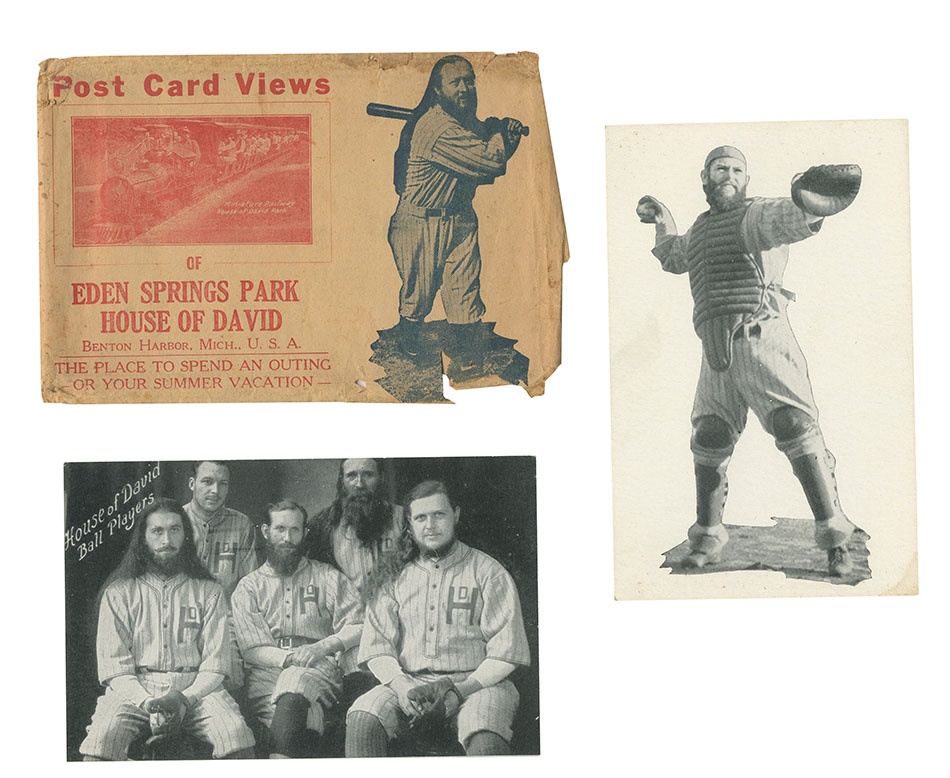 - 1910s House of David Baseball Postcard Set in Original Envelope