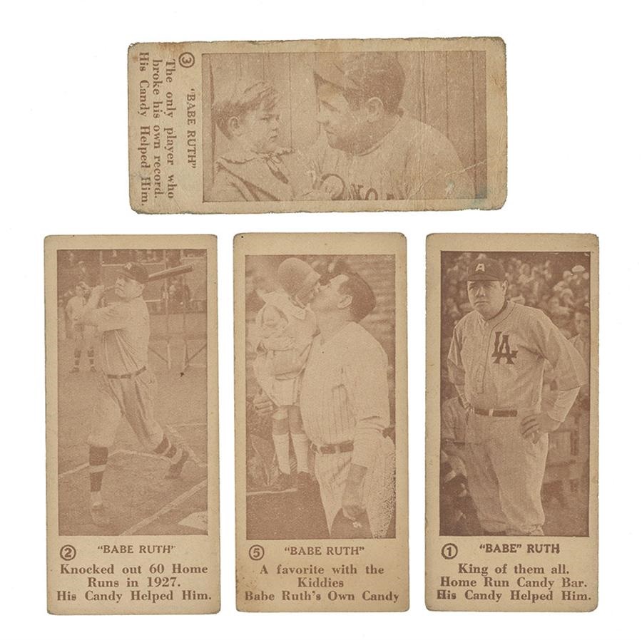 - 1928 George Ruth Candy Company Babe Ruth Cards (4)