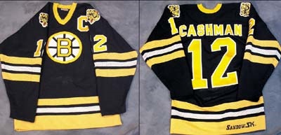 - 1982-83 Wayne Cashman Boston Bruins Game Worn Jersey