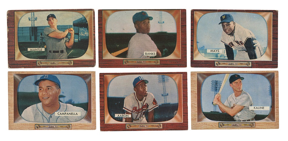 - 1955 Bowman Baseball Complete Set with Scarce Advertising Panel