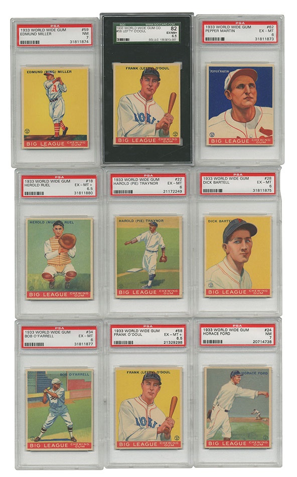 - 1933 World Wide Gum Collection Including HOF Examples (28)