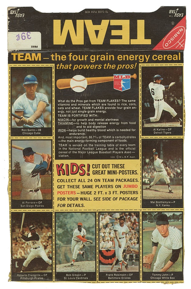 - 1969 Nabisco Complete Panel Including Clemente and Kaline