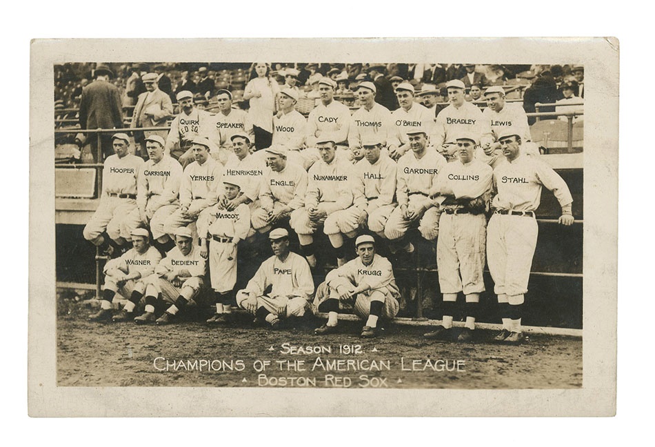 - 1912 Boston Red Sox Real Photo Postcard